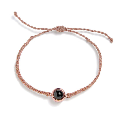 Bracelet photo personnalisé – rose