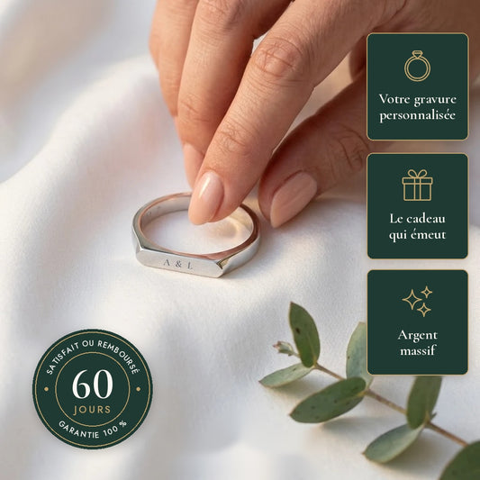 Bague Barre Gravée Personnalisée