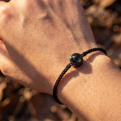 Bracelet Photo Personnalisé – Médaillon Rond